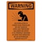 Signmission Safety Sign, OSHA WARNING, 10" Height, Rigid Plastic, Accumulator Is Under, Portrait OS-WS-P-710-V-12960 - alternate 1
